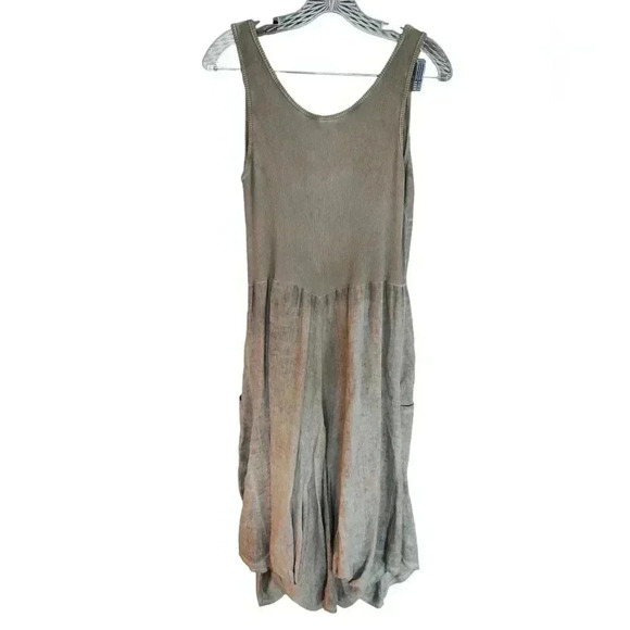 Inizio Linen Magic Dress Lagenlook Boho Midi - Picture 4 of 6